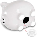 umsulwa Piggy Bank, Child to Cherish Ceramic Pig Piggy Banks Money Bank Coin Bank for Boys Kids Girls (White)