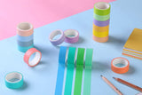 voolcaoo Set aus 30 Rollen 15 mm breitem Washi-Abdeckband, bunt, dekorativ, und beschreibbar für DIY, Handwerk, Buchdesign