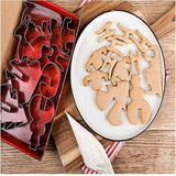 8pcs/set Stainless Steel 3D Christmas Cookie Cutters Cake Cookie Mold Fondant Cutter DIY Baking Tools