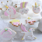 8pcs/set Creative Unicorn Cookie Cutter DIY Fondant Chocolate Cake Embossing Stencil Mold Biscuit Cute Mold Baking Tool