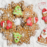 5Pcs/Set Christmas Snowflake Stainless Steel Cookie Cutters Cake Biscuit Moulds Fondant Icing Mold Kitchen Baking Tools