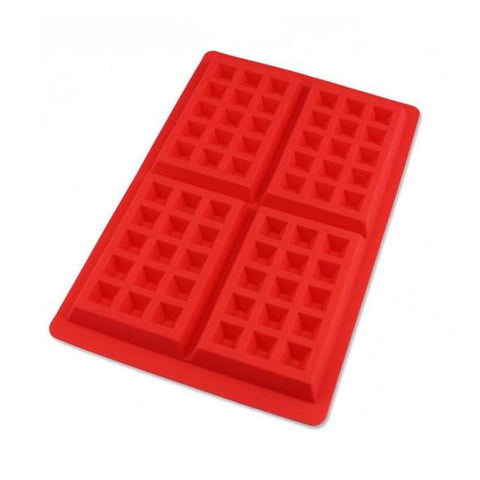 New 4-Cavity Waffle Mold Shape Food Grade Plastic,Cake Chocolate Pan, Silicone Mold Baking Mould Kitchen Bakeware Decorationg